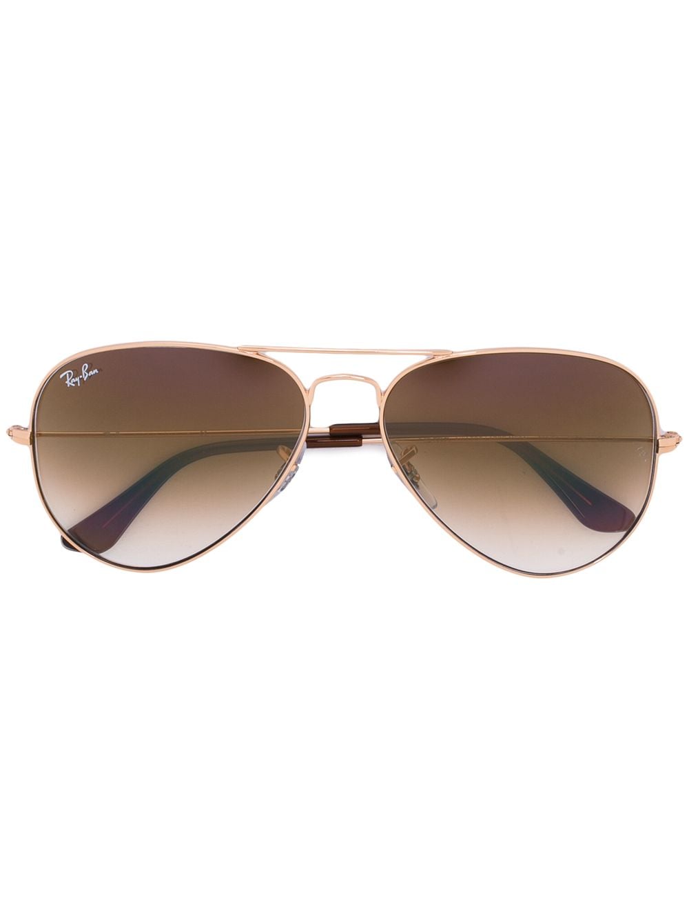 Shop Ray Ban Aviator Sunglasses In Metallic