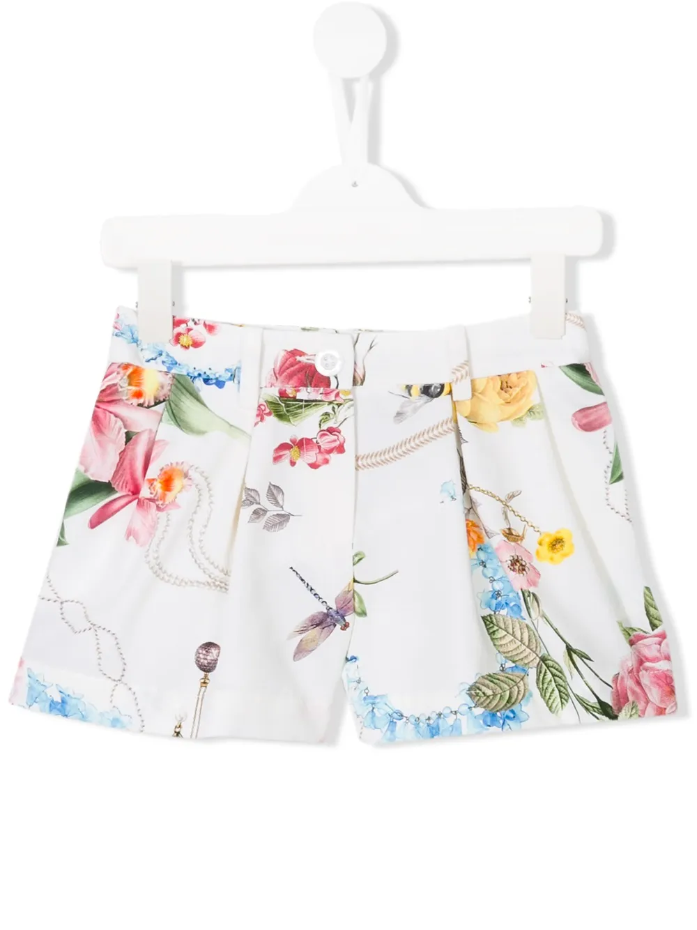 Monnalisa フローラルプリント ショートパンツ - レッド Monnalisa フローラルプリント ショートパンツ - レッド