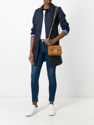 michael kors blue trench coat