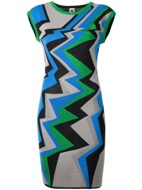 M Missoni Geometric Pattern Knitted Dress - Farfetch