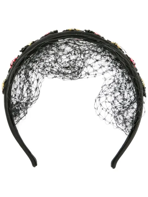 RED(V) bug-beaded headband