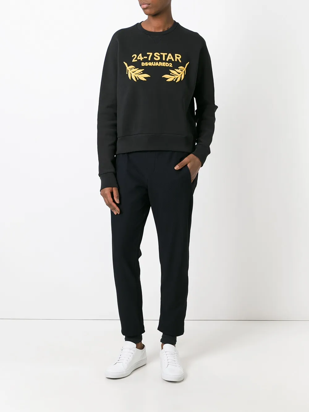 DSQUARED2 trui met geprint logo Zwart