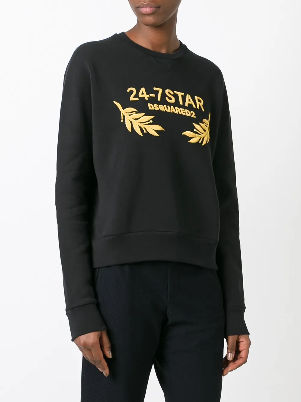 DSQUARED2 trui met geprint logo Zwart