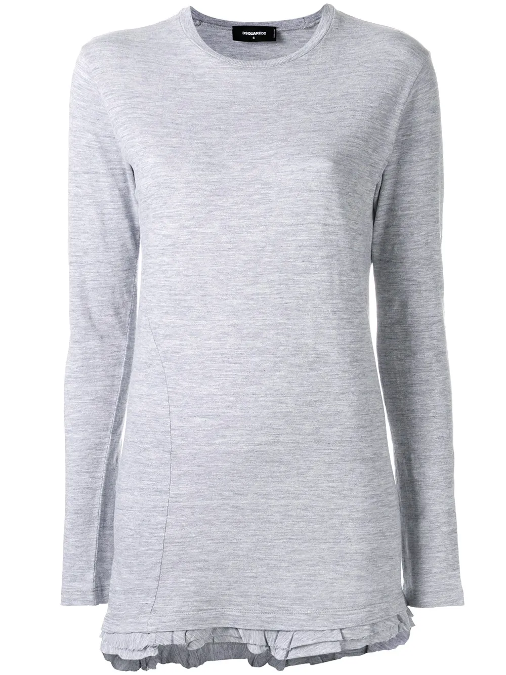 DSQUARED2 oversize ruffled hem T-shirt