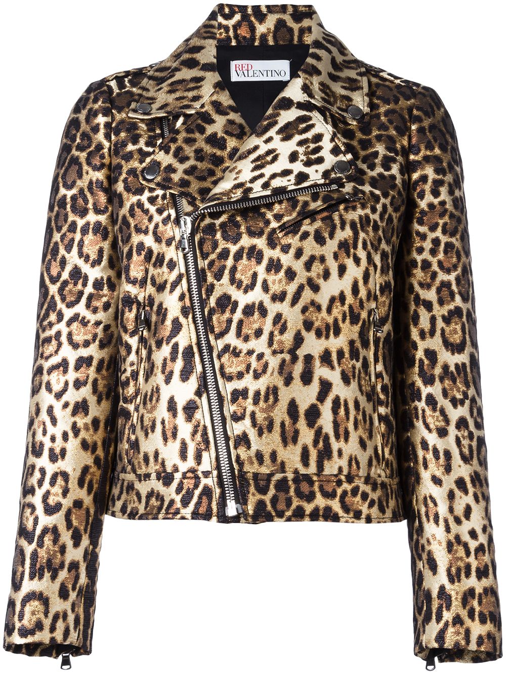 Red Valentino Leopard Print Biker Jacket - Farfetch