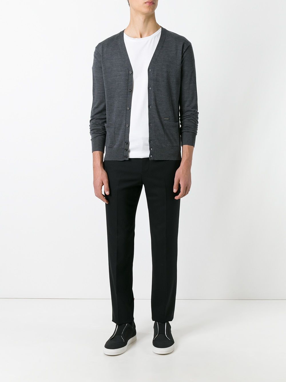 Dsquared2 classic V-neck cardigan - Grijs