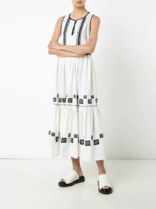 Suno Embroidered Maxi Dress Farfetch Suno Embroidered Maxi Dress