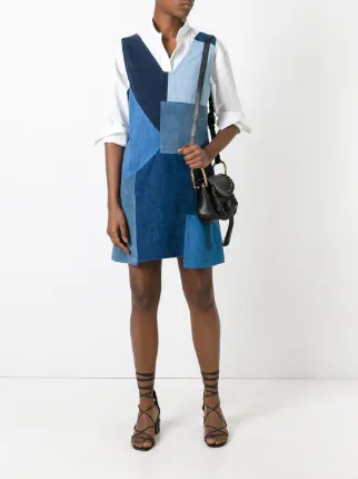 Mih Jeans Marten Patchwork Denim Dress Farfetch Mih Jeans Marten Patchwork Denim Dress