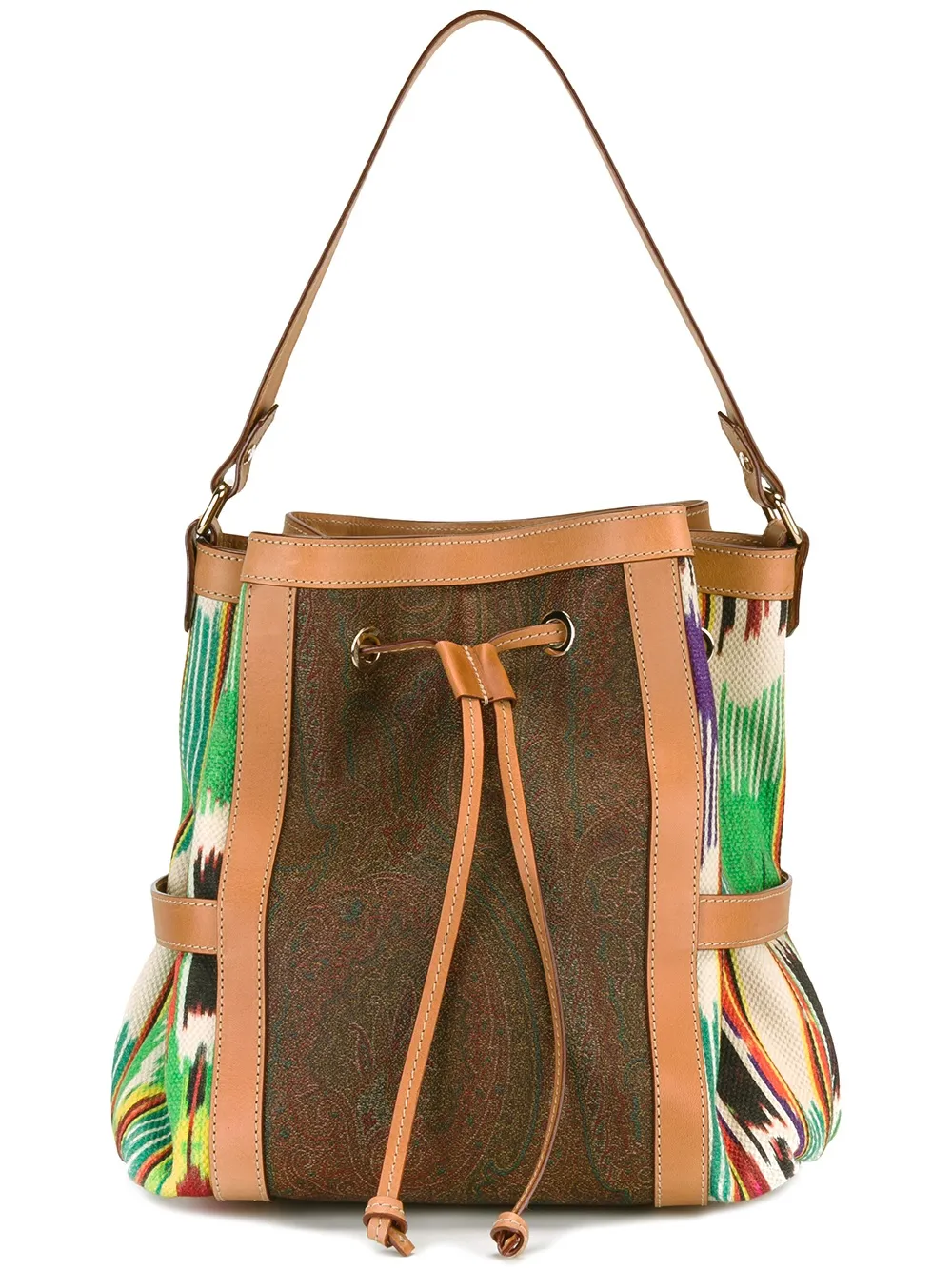 etro 刺绣边饰手提包