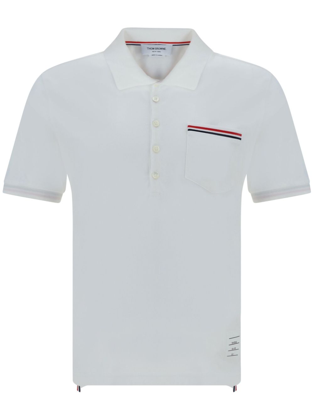 Thom Browne chest pocket polo shirt - White