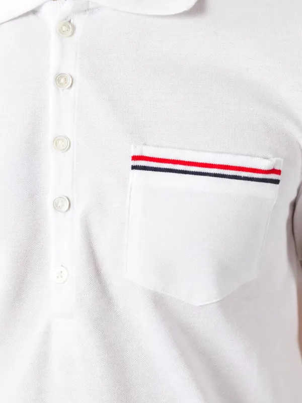 Thom Browne Pique Pocket Polo | White | FARFETCH