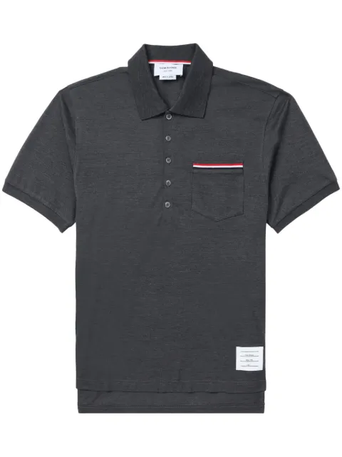 Thom Browne Rwb Pocket Trim Piqué Polo