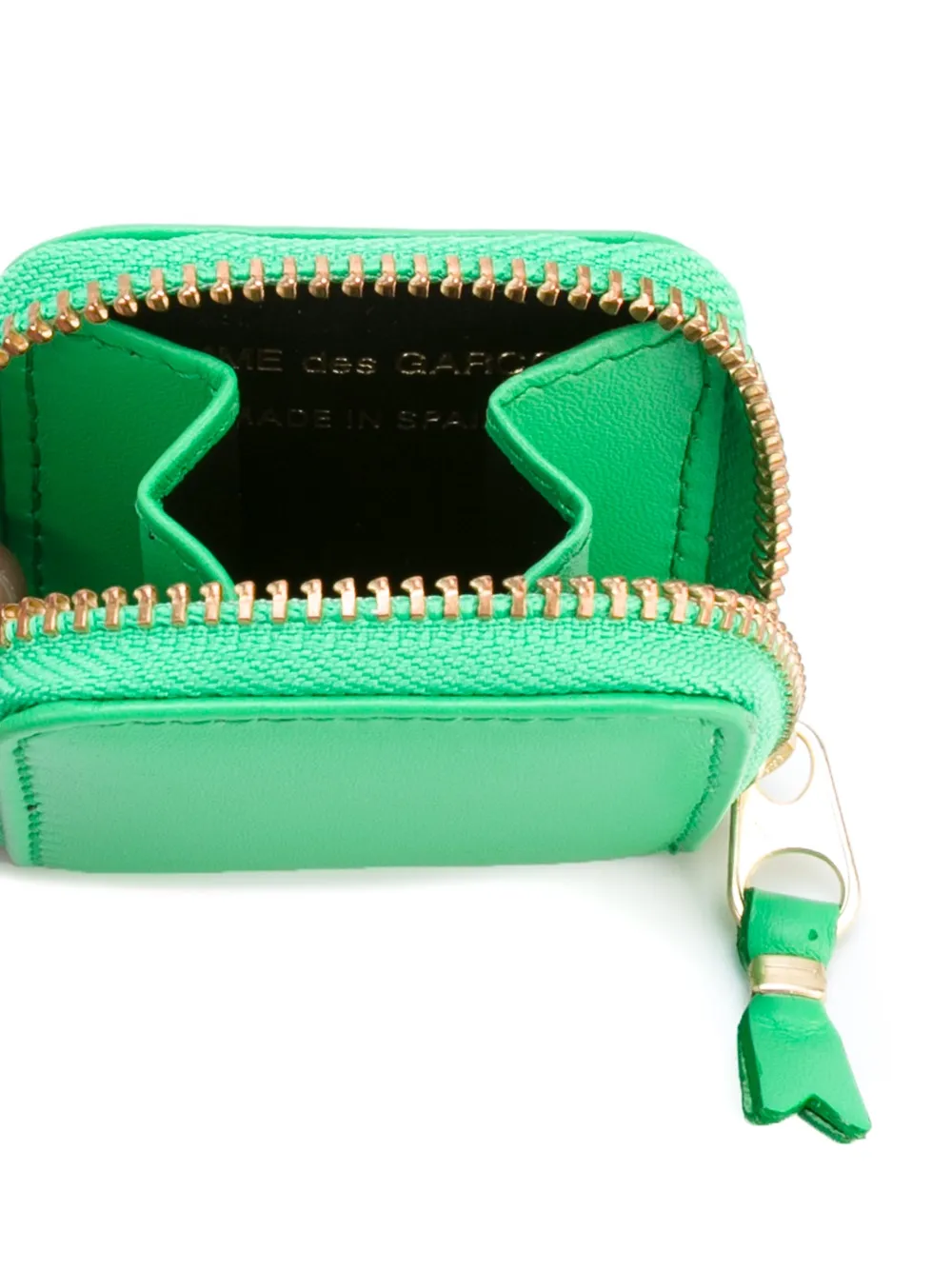 Comme Des Garçons Wallet zipped coin purse Groen