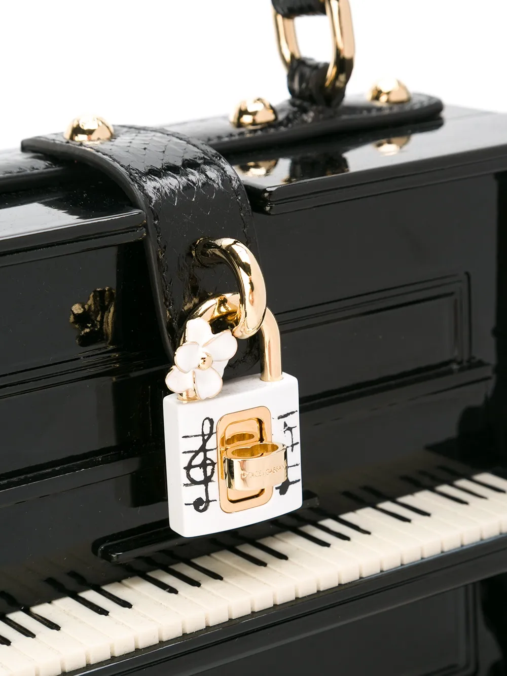 Dolce & Gabbana Dolce Box Piano Tote In Black
