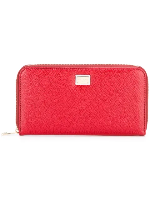 Dolce & Gabbana logo-tag leather zip-around wallet