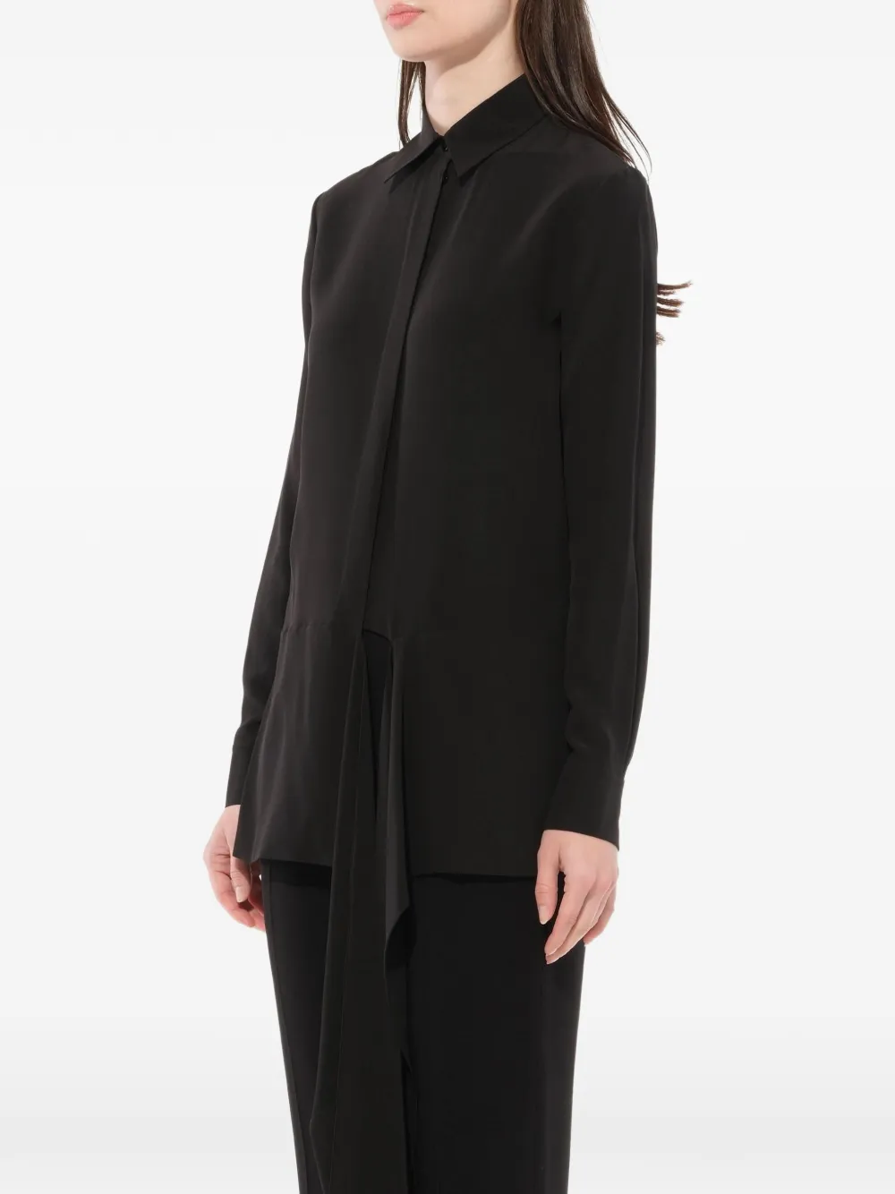 Givenchy waist-tie shirt Zwart