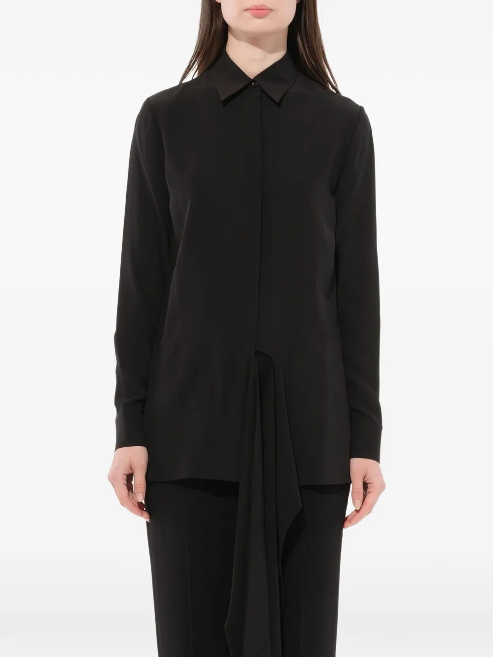 Givenchy waist-tie shirt Zwart