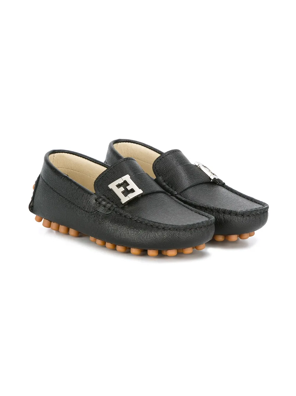 Fendi Kids лоферы с логотипом 'FF' Fendi Kids лоферы с логотипом 'FF'