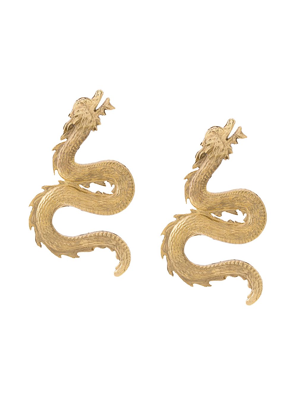 Gold hot sale dragon earrings