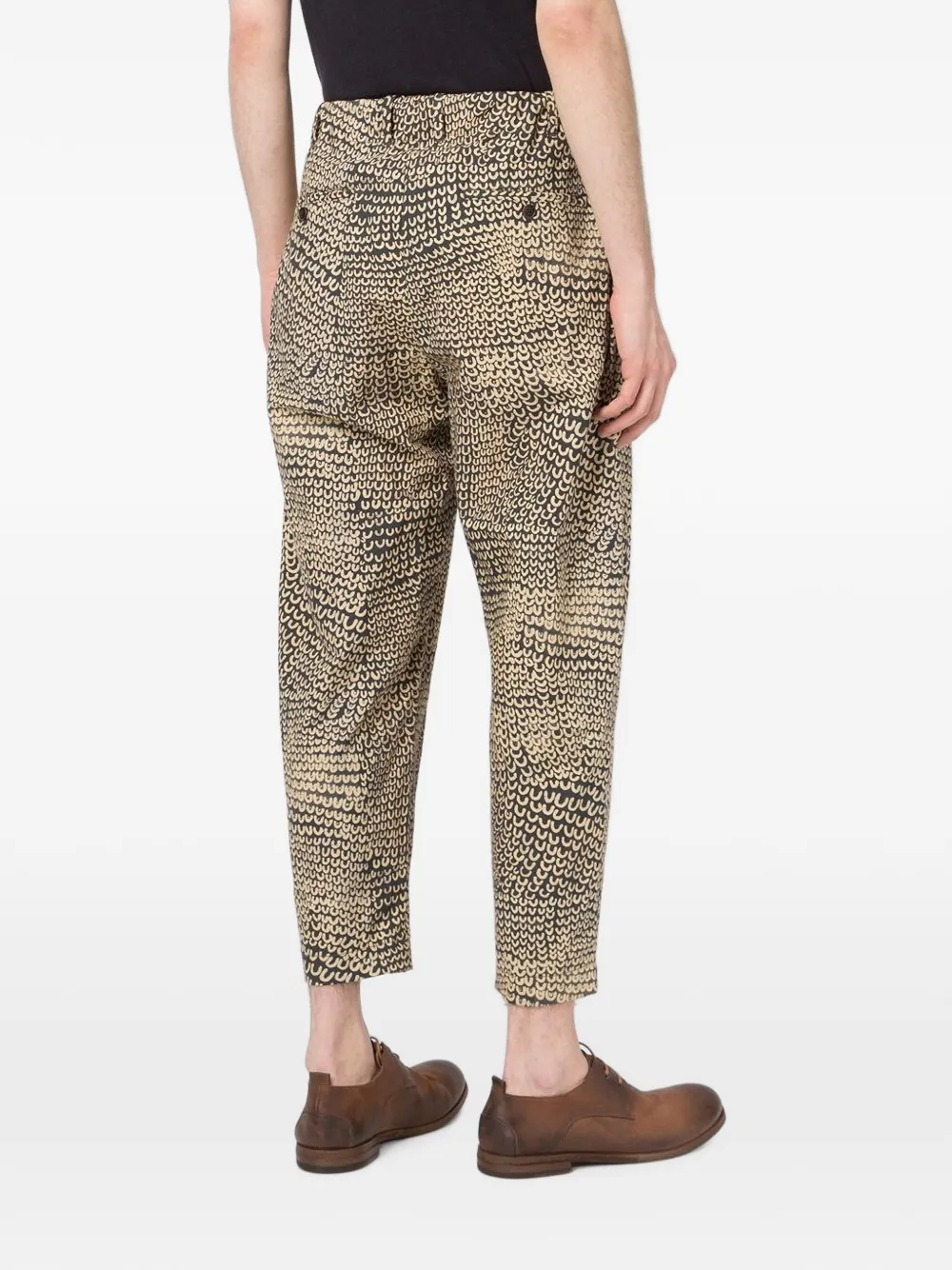 Uma Wang printed drawstring trousers Beige