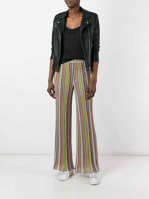 multicolor striped pants