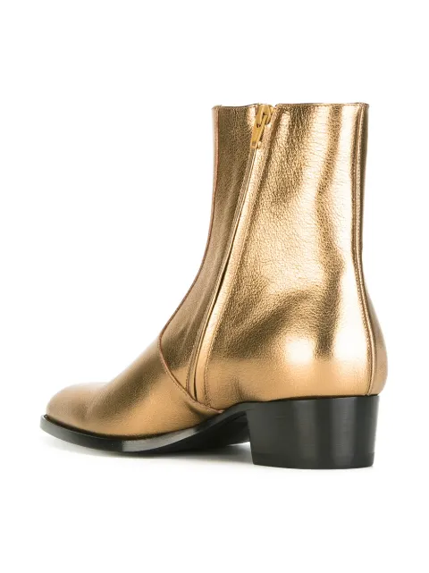 saint laurent wyatt zip boots