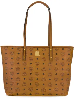 Mcm Tote Bags For Women Farfetch Logo Print Tote Bag