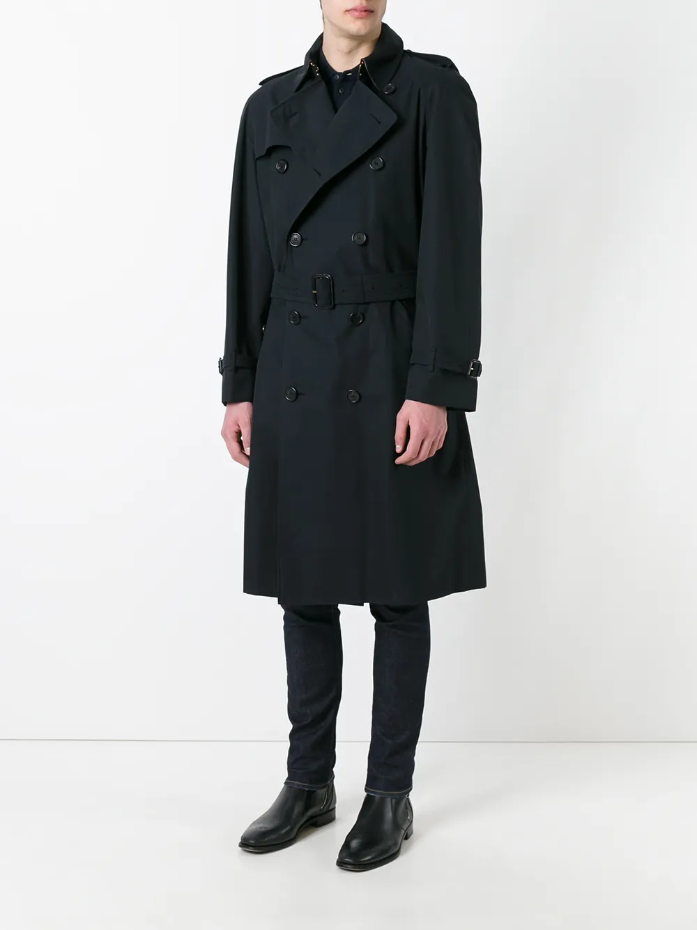 Burberry The Westminster-Extra lange trenchcoat - Zwart