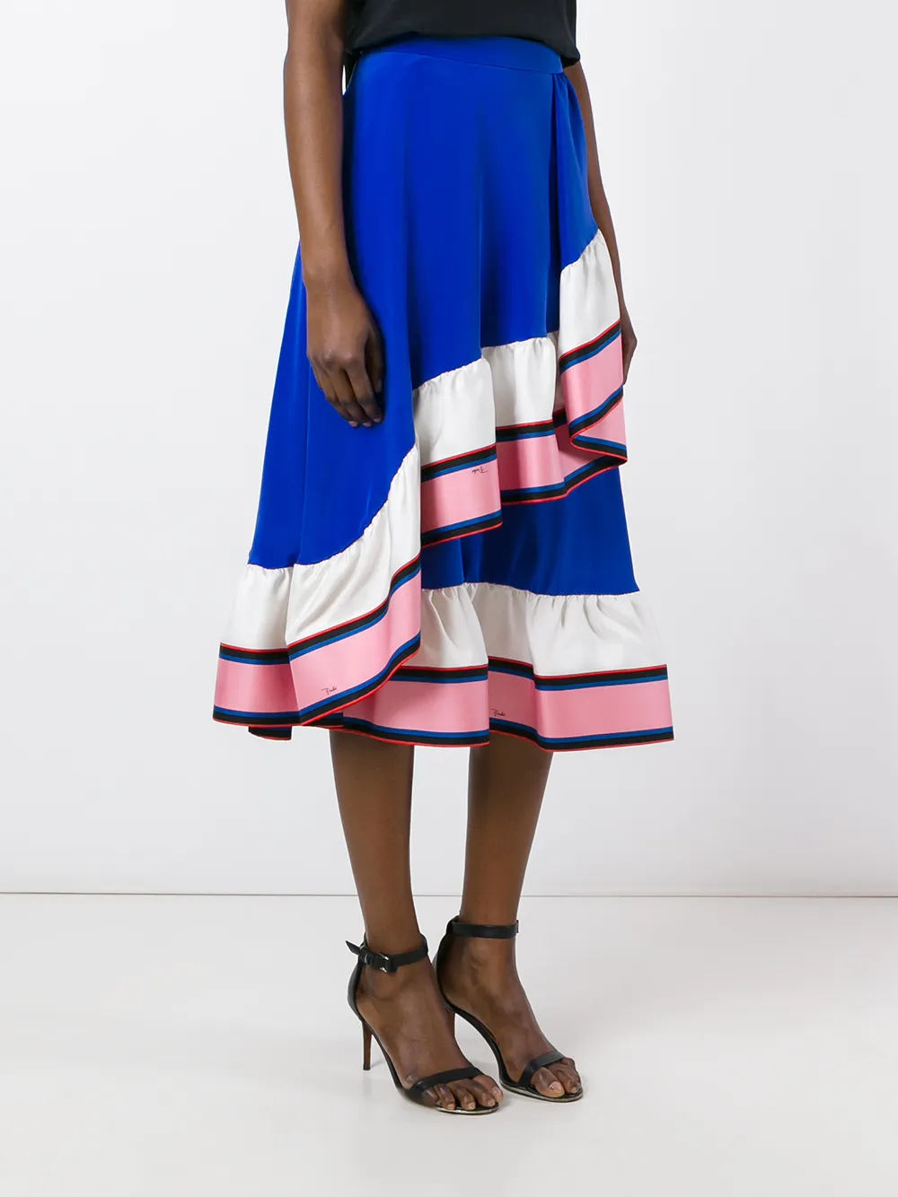 Pucci Ruffled Detail A-line Skirt In Blue
