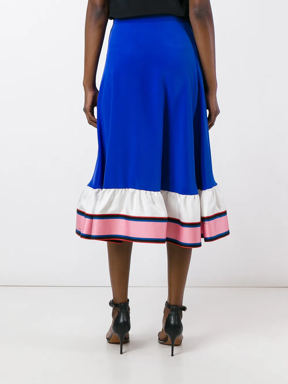 Pucci Ruffled Detail A-line Skirt In Blue