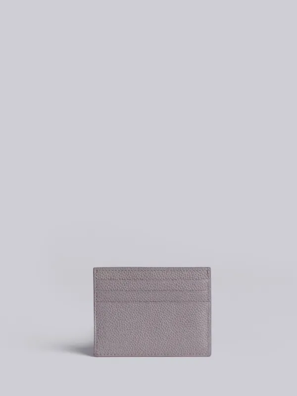 Card Holder With Note Compartment In Grey Pebble Grain