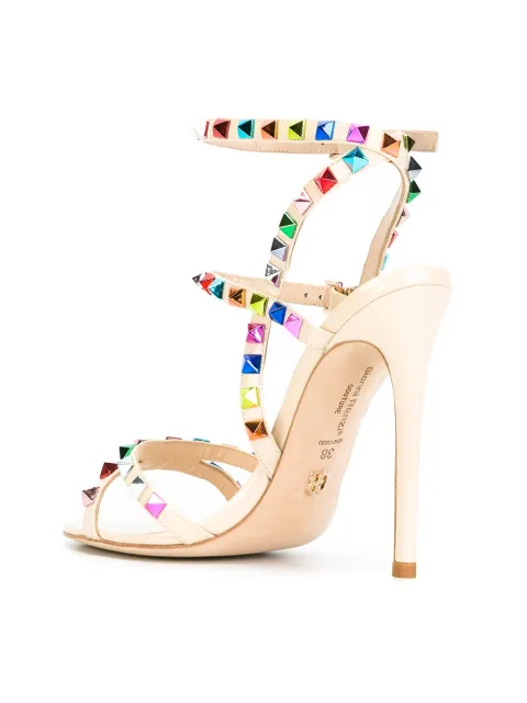 GIANNI RENZI studded detail sandals