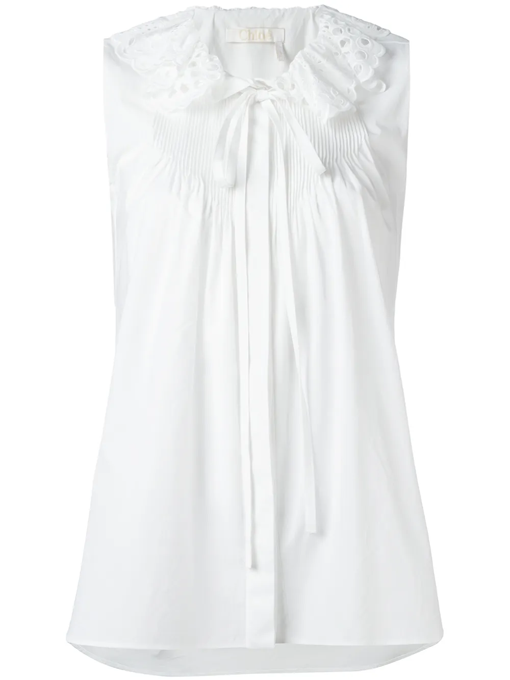 Image 1 of Chloé broderie anglaise collar blouse