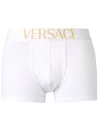 ＜Farfetch＞ ★29%OFF！Versace ロゴバンド ボクサーパンツ - ホワイト画像