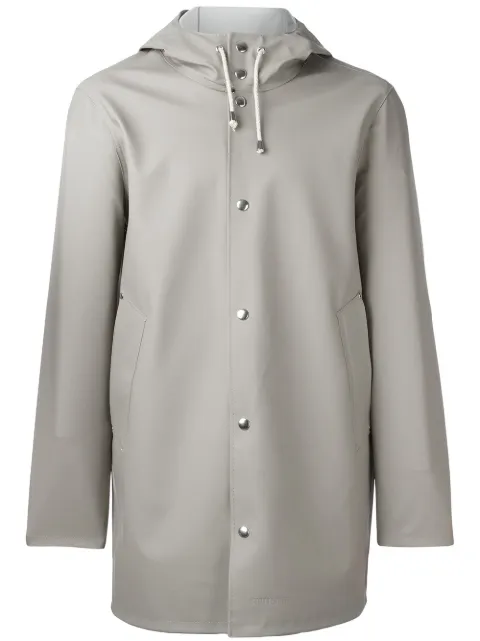 Click to view more detailed imagery on our partner's website Stutterheim Stockholm Waterproof Hooded Raincoat In Grey