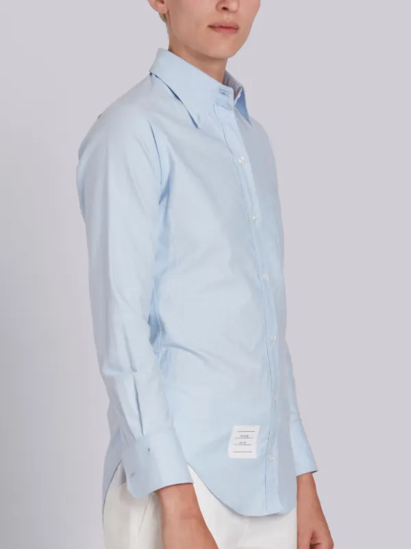Long Sleeve Shirt Grosgrain Placket In Blue Oxford