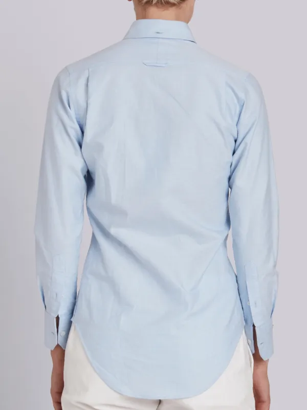 Long Sleeve Shirt Grosgrain Placket In Blue Oxford