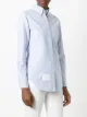 Thom Browne Long Sleeve Shirt Grosgrain Placket In Blue Oxford