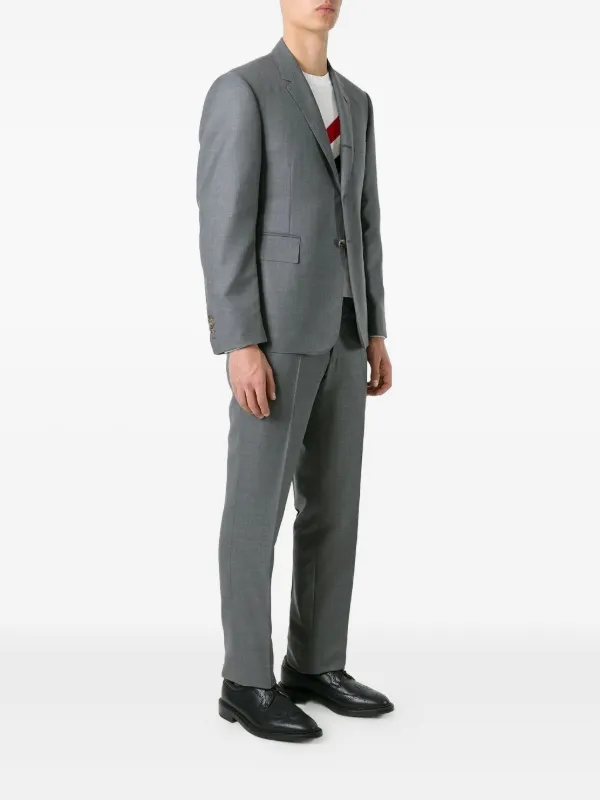 Thom Browne single-breasted Wool Suit | Grey | FARFETCH