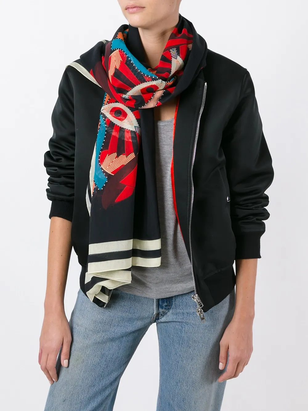  Givenchy Schal Mit imperial Rottweiler Schal   Schwarz 
