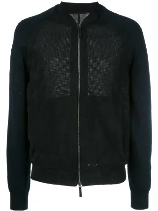 Perforé Design Farfetch Armani Veste À Bomber Giorgio q8xXOS7wS