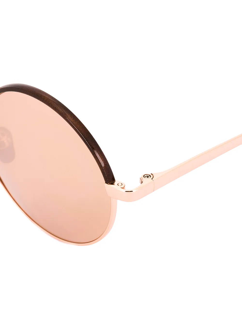 Linda Farrow zonnebril met ronde glazen Metallic