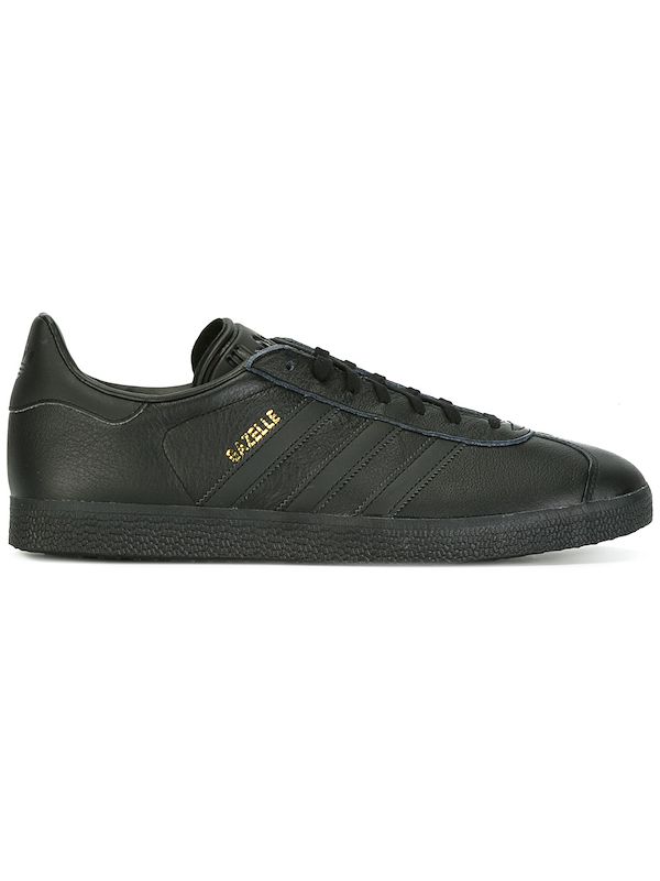 adidas gazelle leather trainers triple black