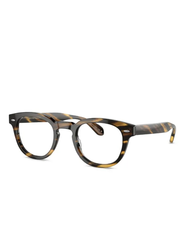 Oliver Peoples Óculos 'Sheldrake' | Marrom | FARFETCH BR
