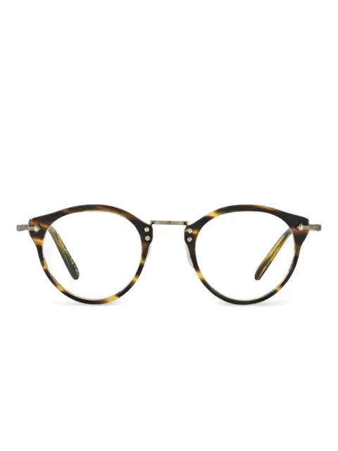 Oliver Peoples turtle-print round glasses