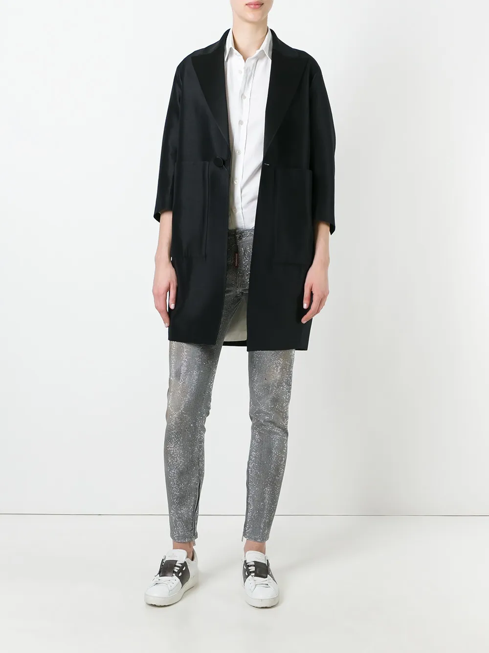DSQUARED2 skinny studded jeans Grijs