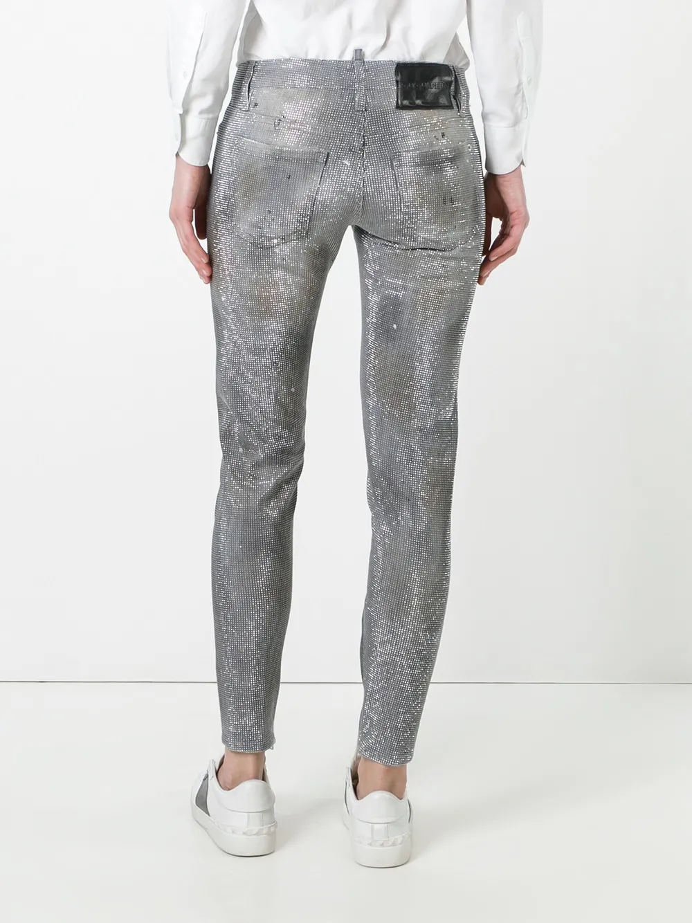 DSQUARED2 skinny studded jeans Grijs