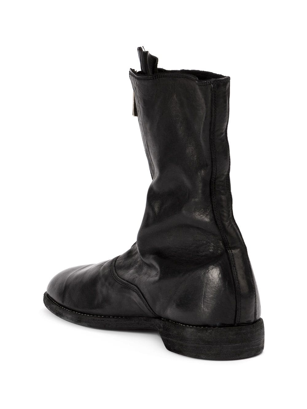 Shop Guidi Front Zip Boots In Black