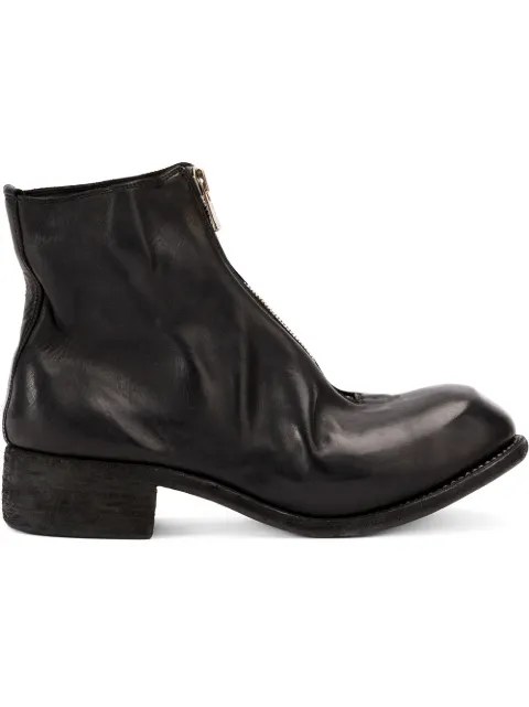 GUIDI FRONT ZIP ANKLE BOOTS