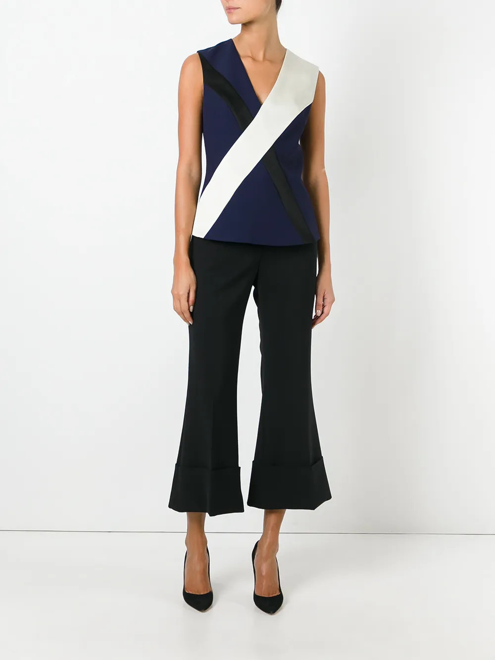  Lanvin Seidentop Mit V Ausschnitt   Blau 